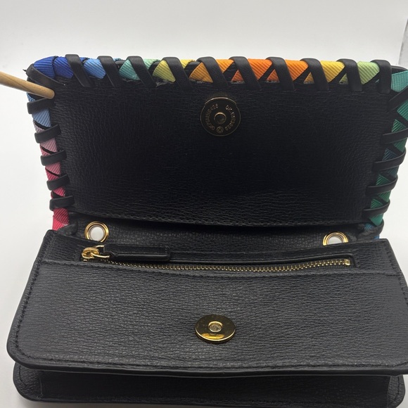 Karl Lagerfeld Black Clutch with Multicolor Accents - Picture 4 of 8